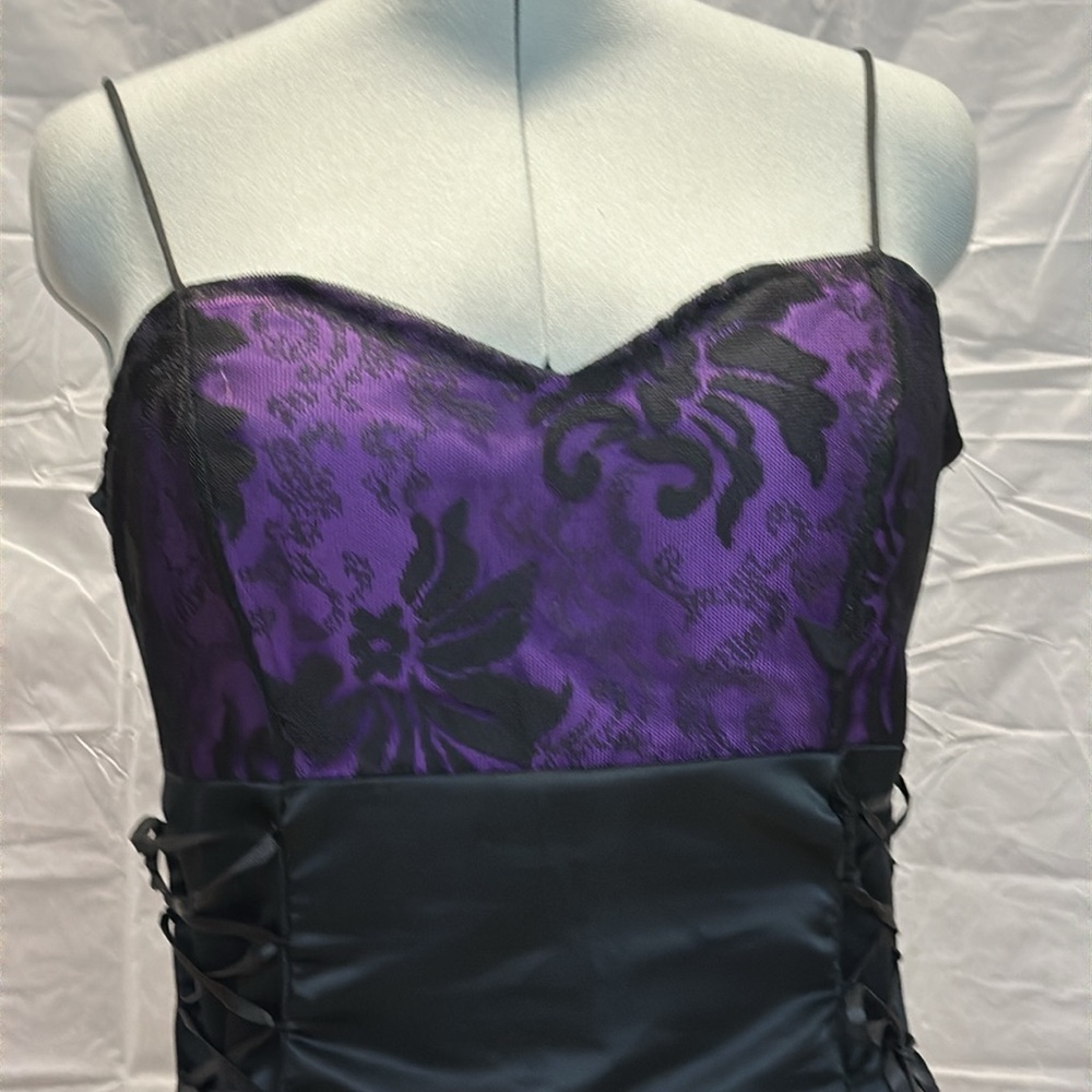 NWOT Steampunk Corseted Hi-Lo Lace Cocktail Dress - Picture 4 of 14